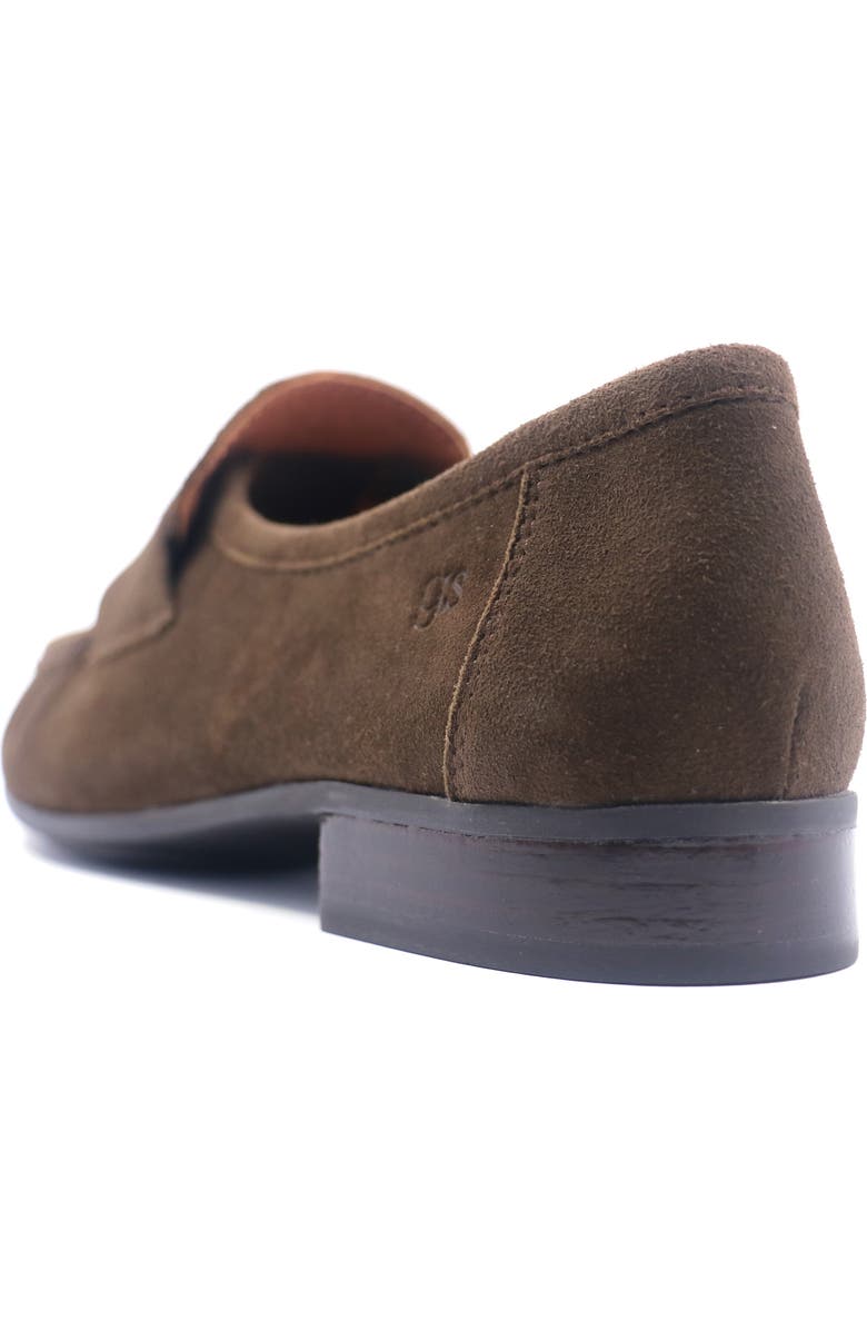 Gentle Souls Crew Woven Leather Loafer, Alternate, color, Moss Suede