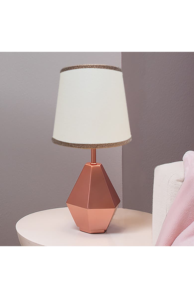 Lambs & Ivy Modern Hexagon Nursery Lamp with Shade & Bulb, Alternate, color, Pink