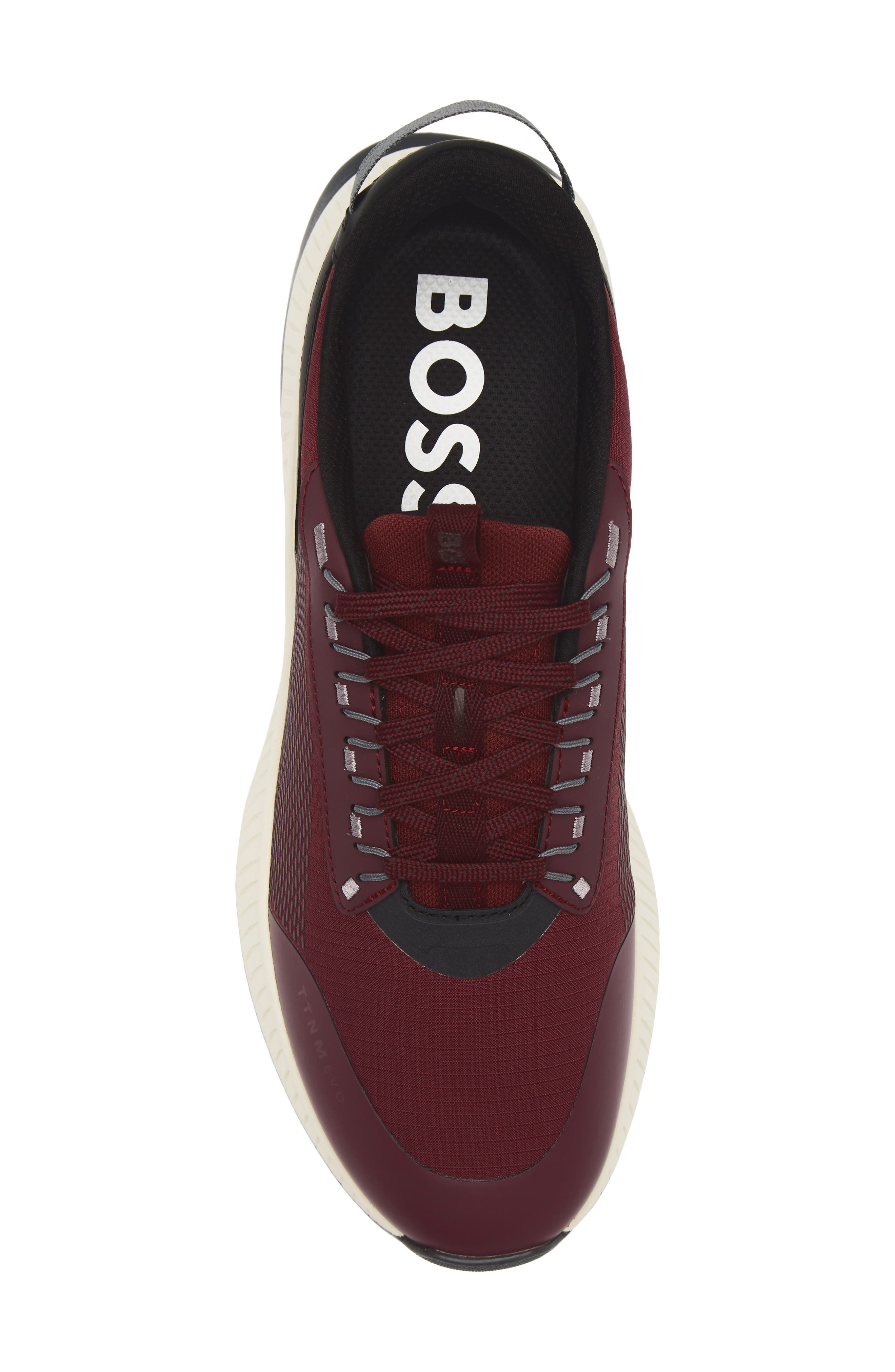 Evo Runn Sneaker, Alternate, color, BURGUNDY