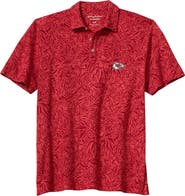 Tommy Bahama Men's Tommy Bahama Red Kansas City Chiefs IslandZone Wild Hibiscus Tri-Blend Polo