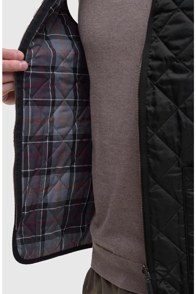 Zip Line Quilted Vest, Alternate, color, BLACK/ MODERN