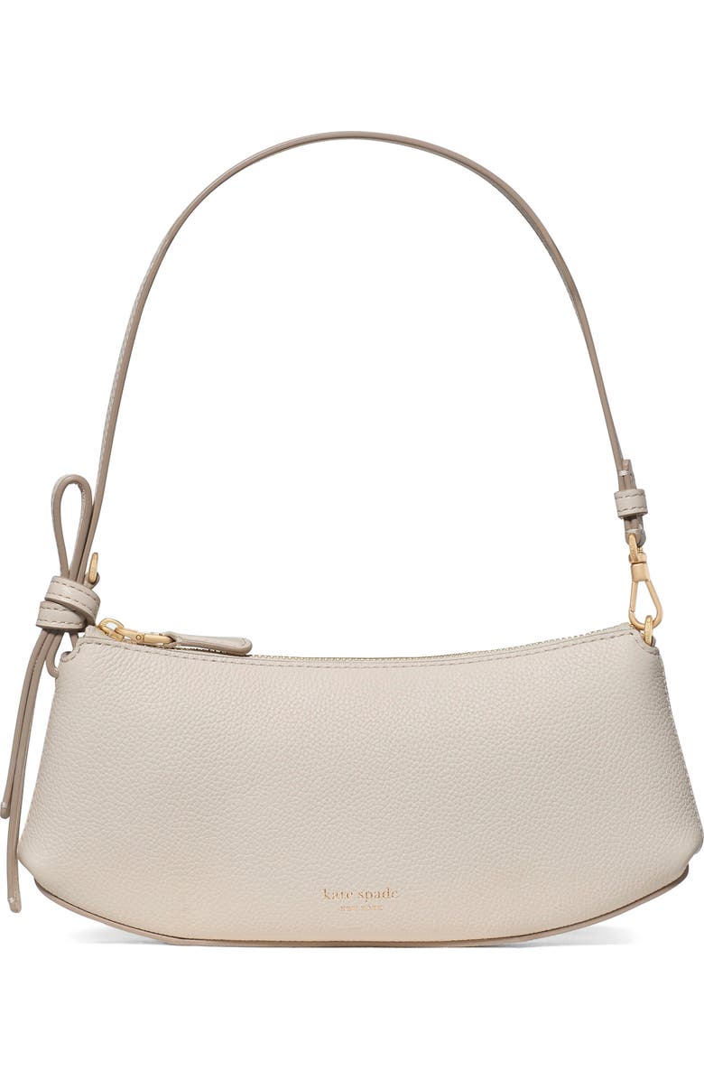 Kate Spade New York loop pebble leather shoulder bag, Main, color, Cashew Milk