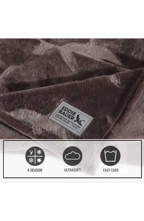 Eddie Bauer Geese Throw Blanket In Dark Brown