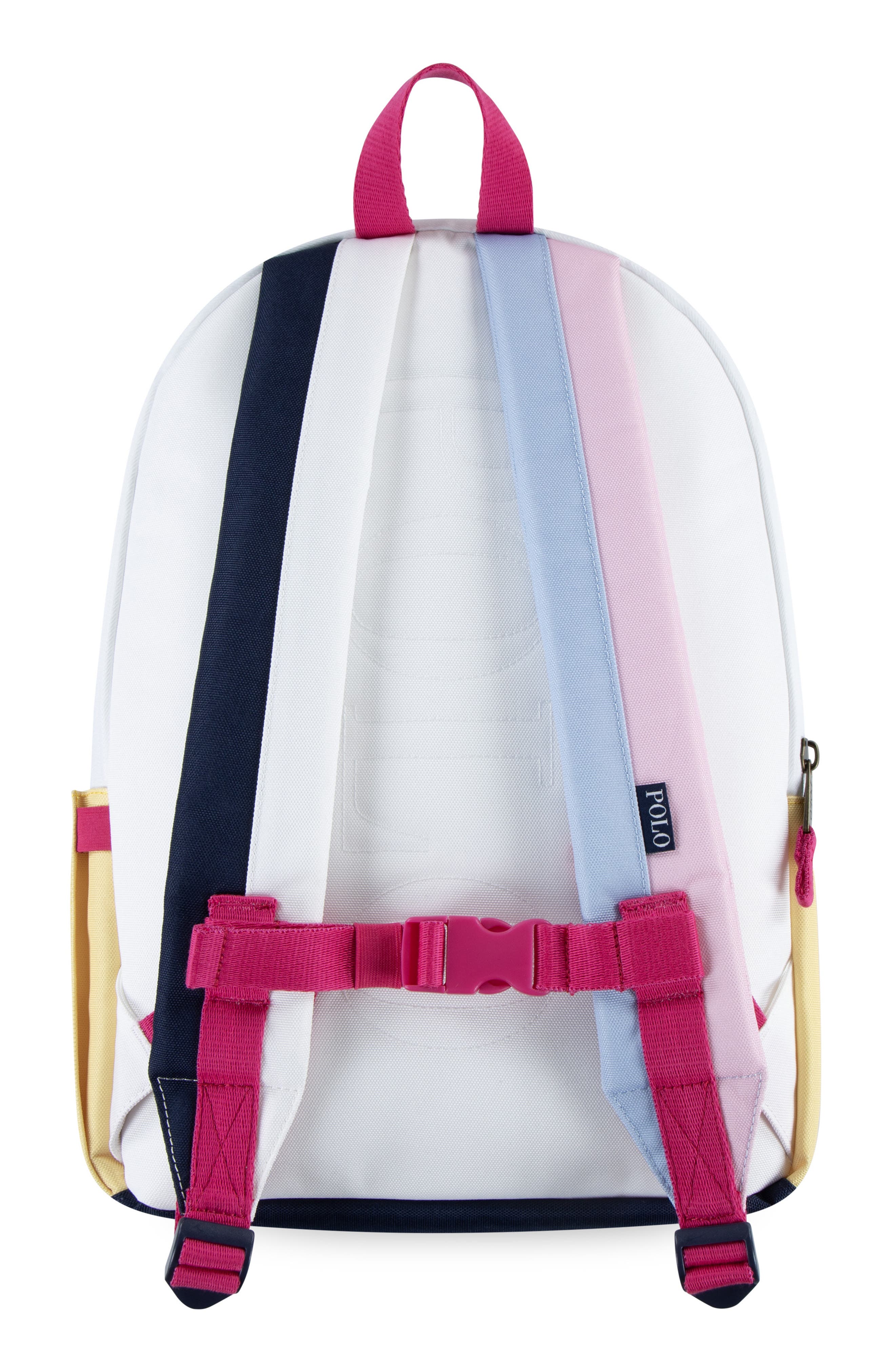 Ralph Lauren Kids' Colorblock Backpack, Alternate, color, White / Multi