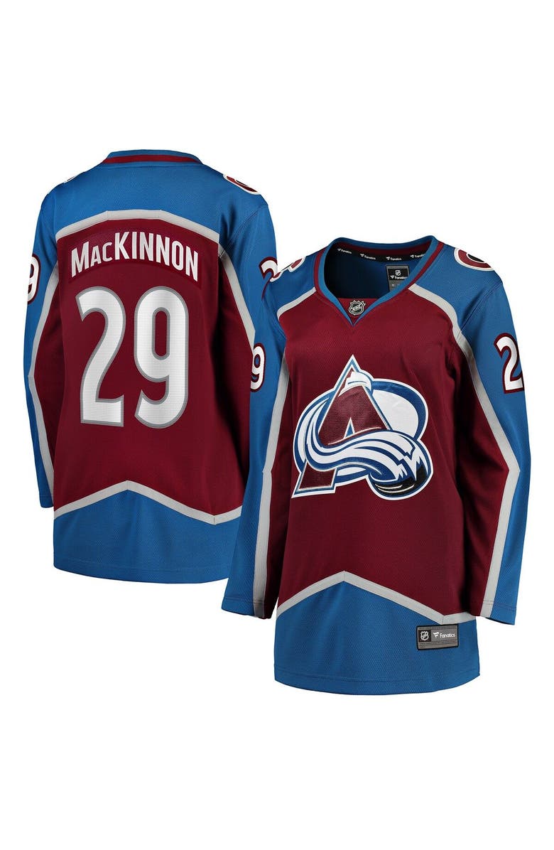 FANATICS Women's Fanatics Branded Nathan MacKinnon Maroon Home Breakaway Player Jersey, Main, color, 