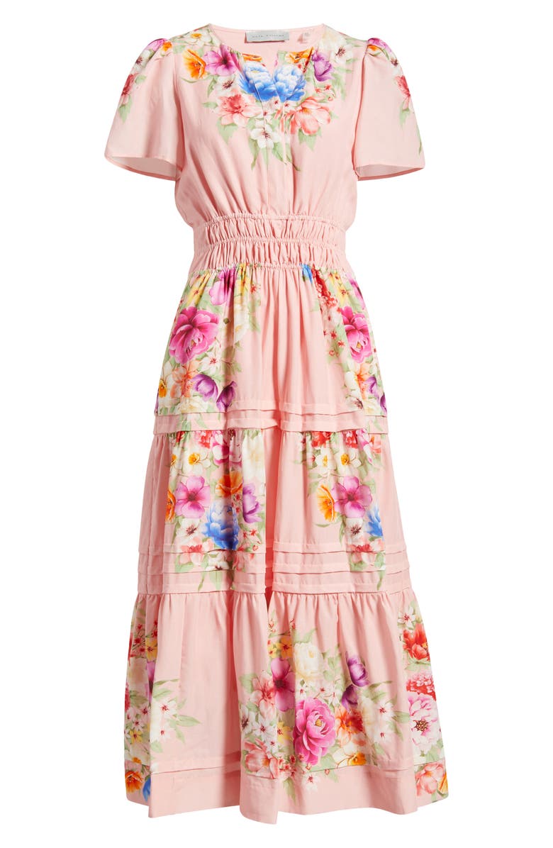 Elie Tahari The Alisha Floral Print A-Line Dress, Main, color,