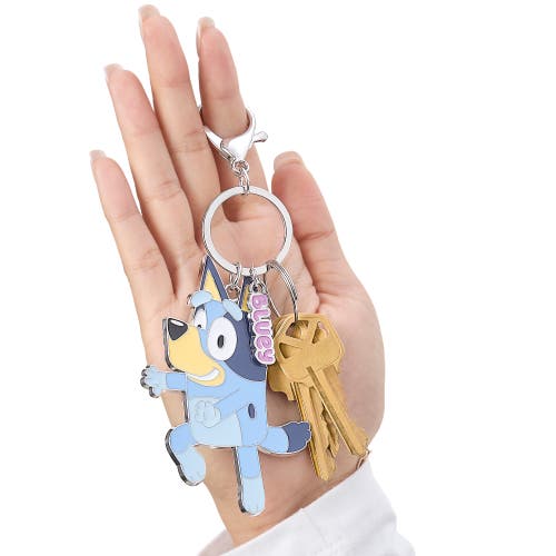 Bluey And Bingo Enamel Charm Keychains, 2 Pack Set In Metallic