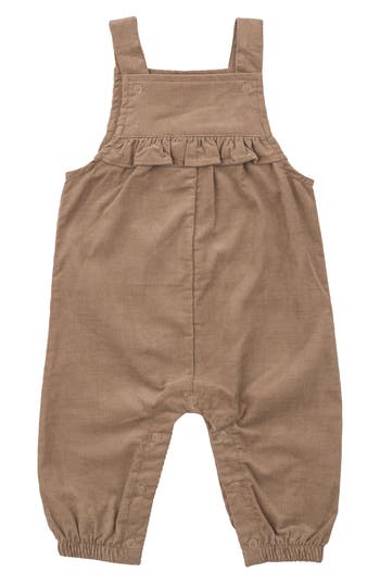 Angel Dear Cord Cinnamon Swirl Ruffle Romper In Brown
