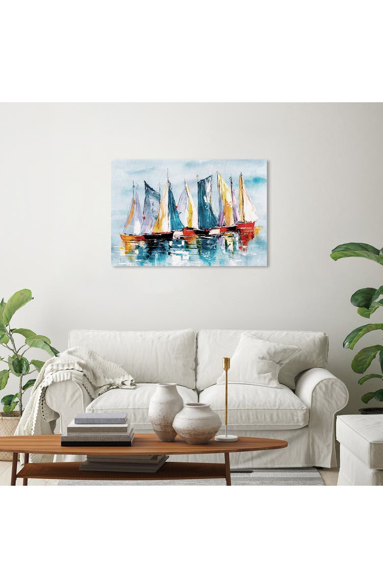 Wynwood Studio 'Beautiful Ships' Canvas Wall Art, Alternate, color, Blue