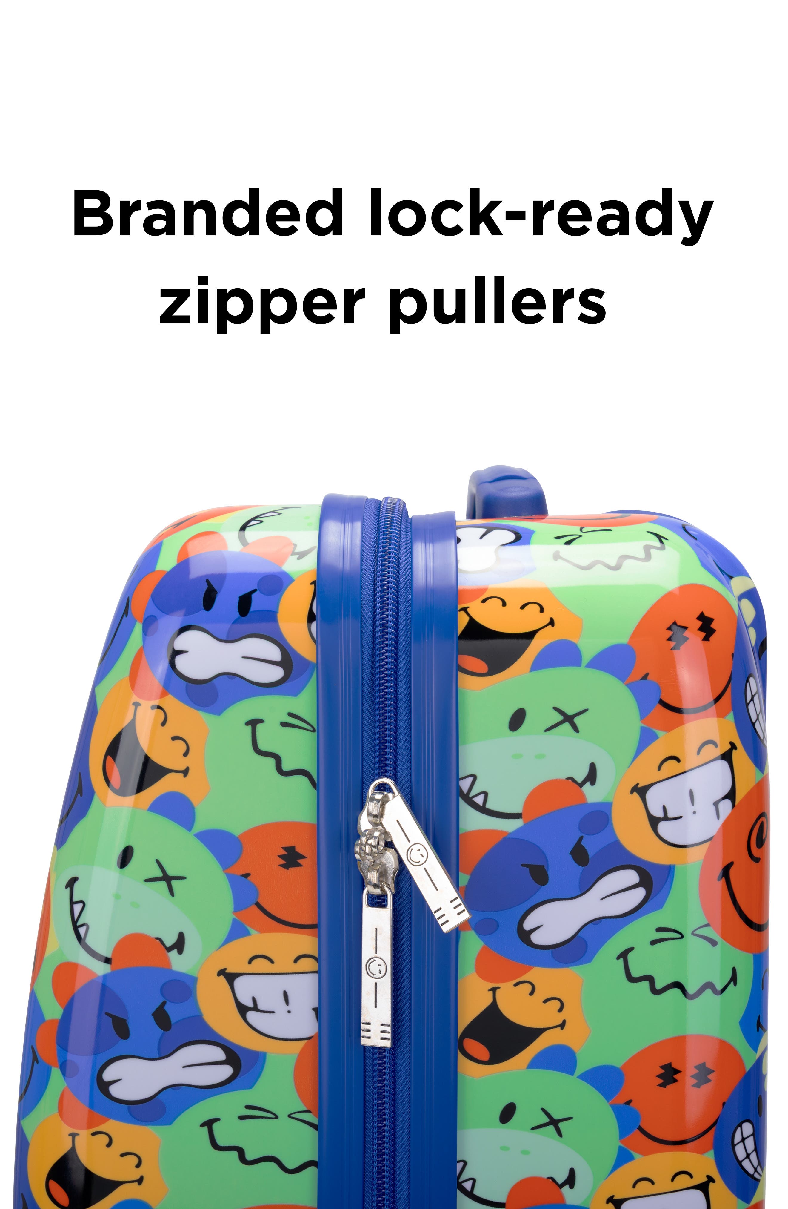 SMILEYWORLD Adventure 18" Airline Approved Carry-on Suitcase, Alternate, color, Smileysaurus