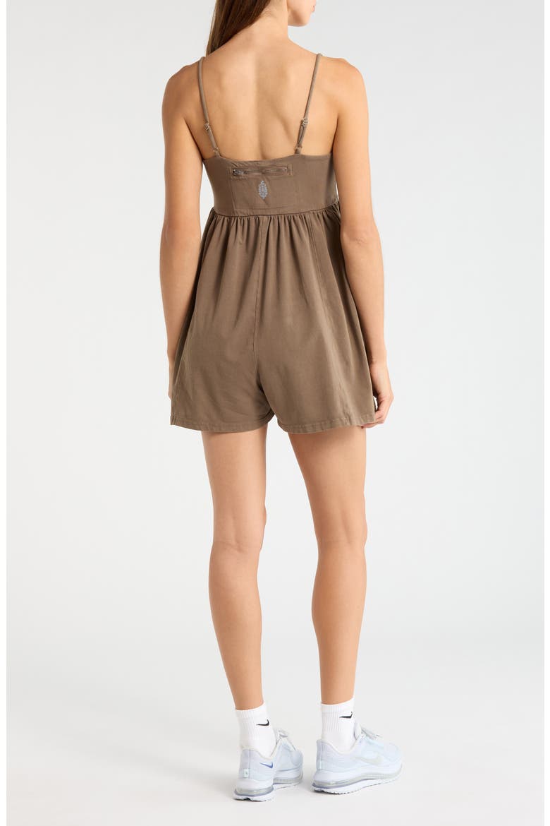 FP Movement Hot Shot Strappy Romper, Alternate, color, PEWTER