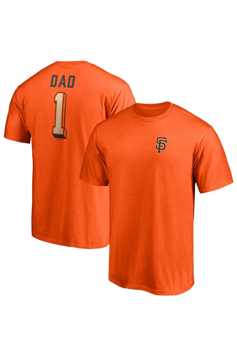 Men's Fanatics Branded Orange San Francisco Giants Number One Dad Team T-Shirt, Alternate, color, Orange