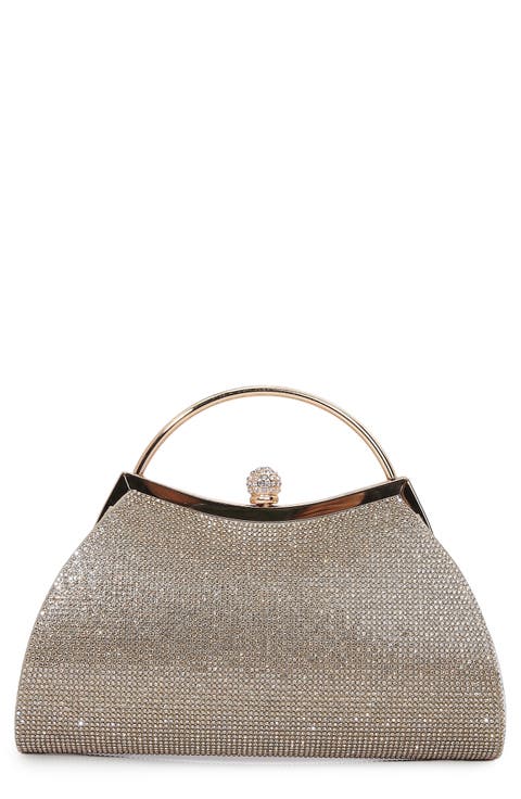 Rhinestone Top Handle Bag