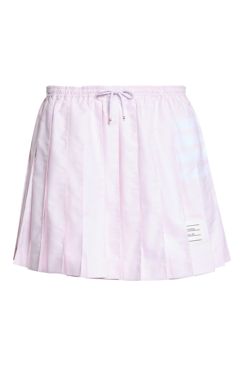 4-Bar Pleated Cotton Oxford Miniskirt, Alternate, color, LIGHT PINK