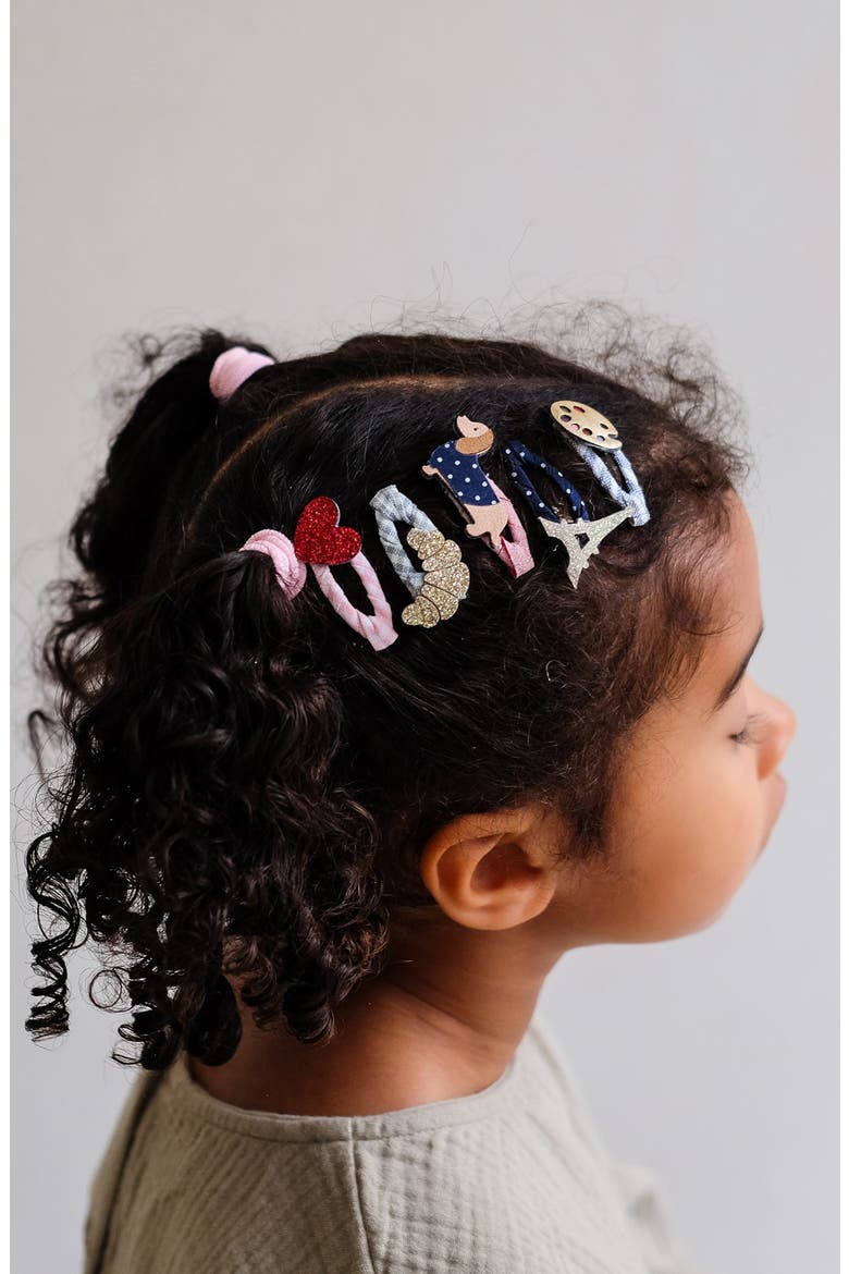Kids' Paris Assorted 5-Pack Mini Hair Clips, Alternate, color, GOLD