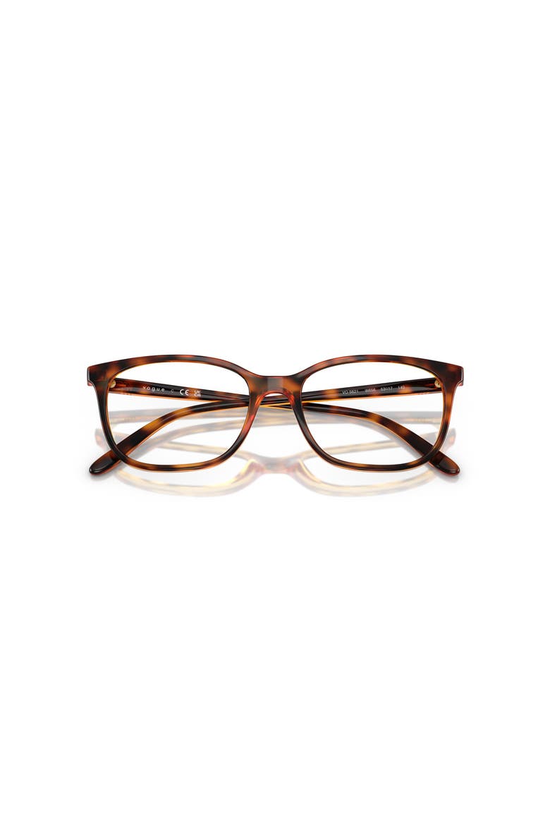 51mm Rectangle optical glasses, Alternate, color, Brown