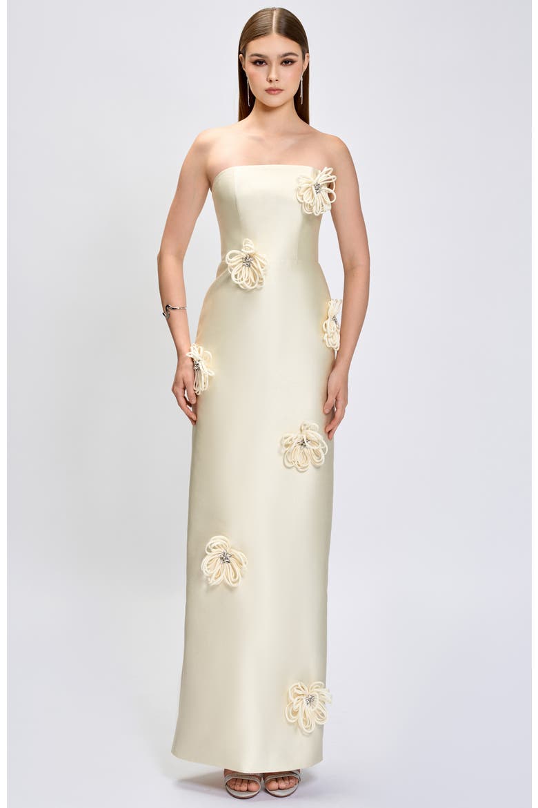 Kezia 3D Floral Maxi, Alternate, color, CREAM