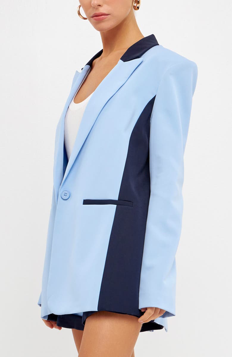 Endless Rose Oversize Colorblock Blazer, Alternate, color, 