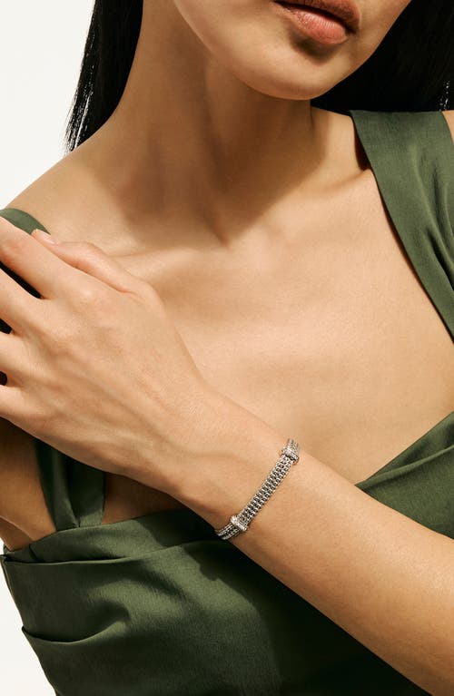John Hardy Icon Link Diamond Station Bracelet In Silver