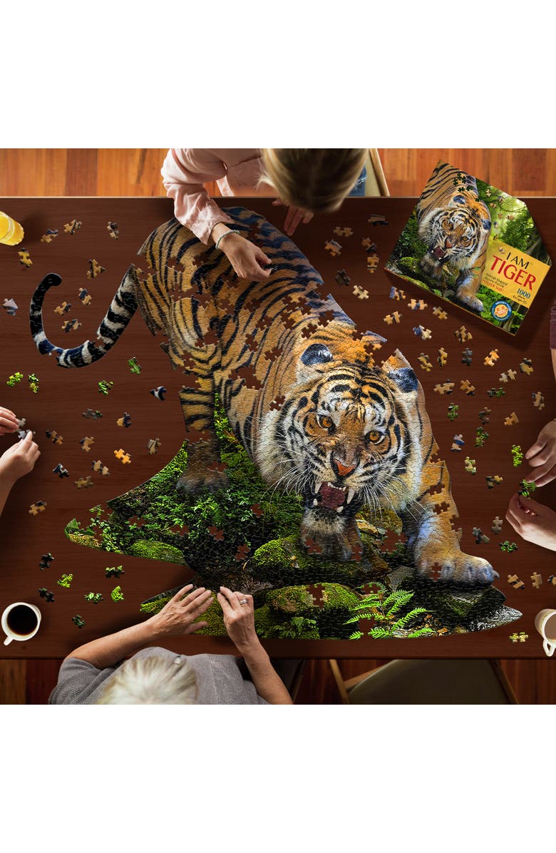 Madd Capp I Am Tiger 1000 Piece Animal Shaped Jigsaw Puzzle, Alternate, color, Multicolored