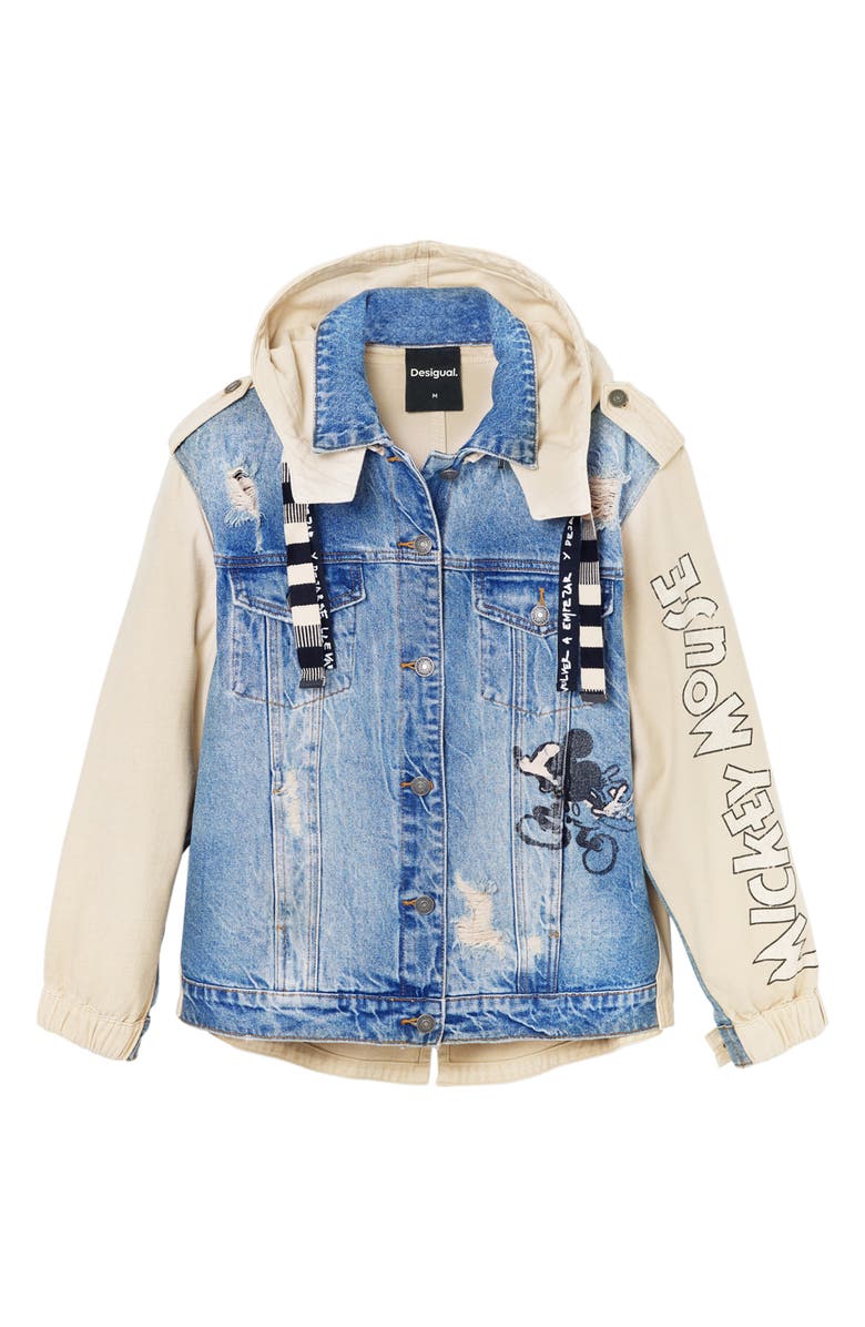 Desigual Mickey Mouse Parka Jacket, Alternate, color,