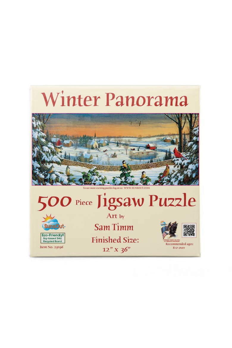 Winter Panorama 500 piece Jigsaw Puzzle for Adults, Alternate, color, Multicolor