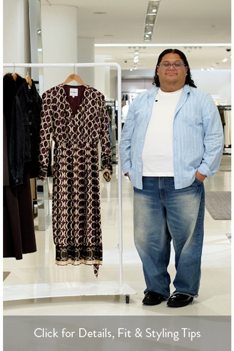 Geo Print Long Sleeve Dress video