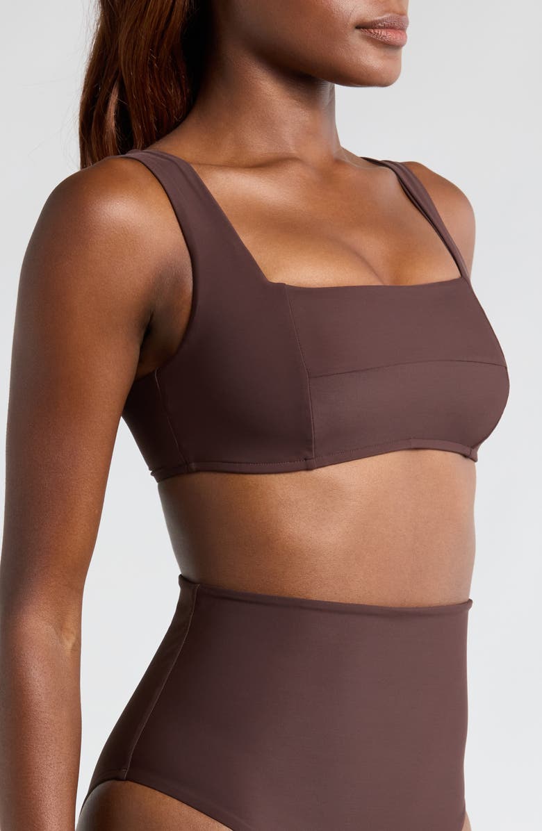 BONDI BORN Lola Bikini Top, Alternate, color, Mocha