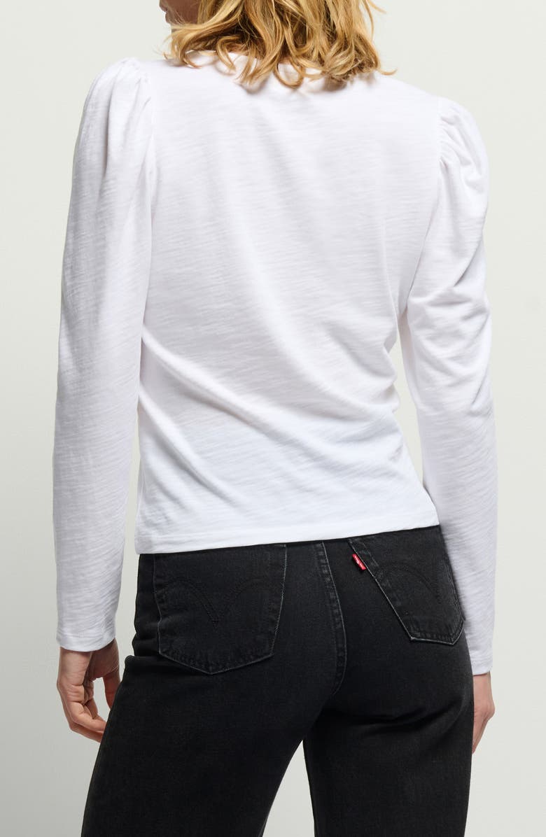 Nation LTD Sannia Scoop Neck Cotton Henley, Alternate, color, Optic White