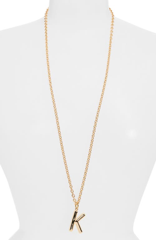 Roxanne Assoulin The Big Puffy Initial Pendant Necklace In Brown