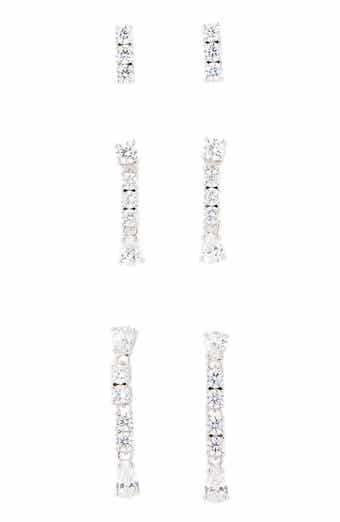 Nadri Loveall 3-Pack Linear Drop Earrings