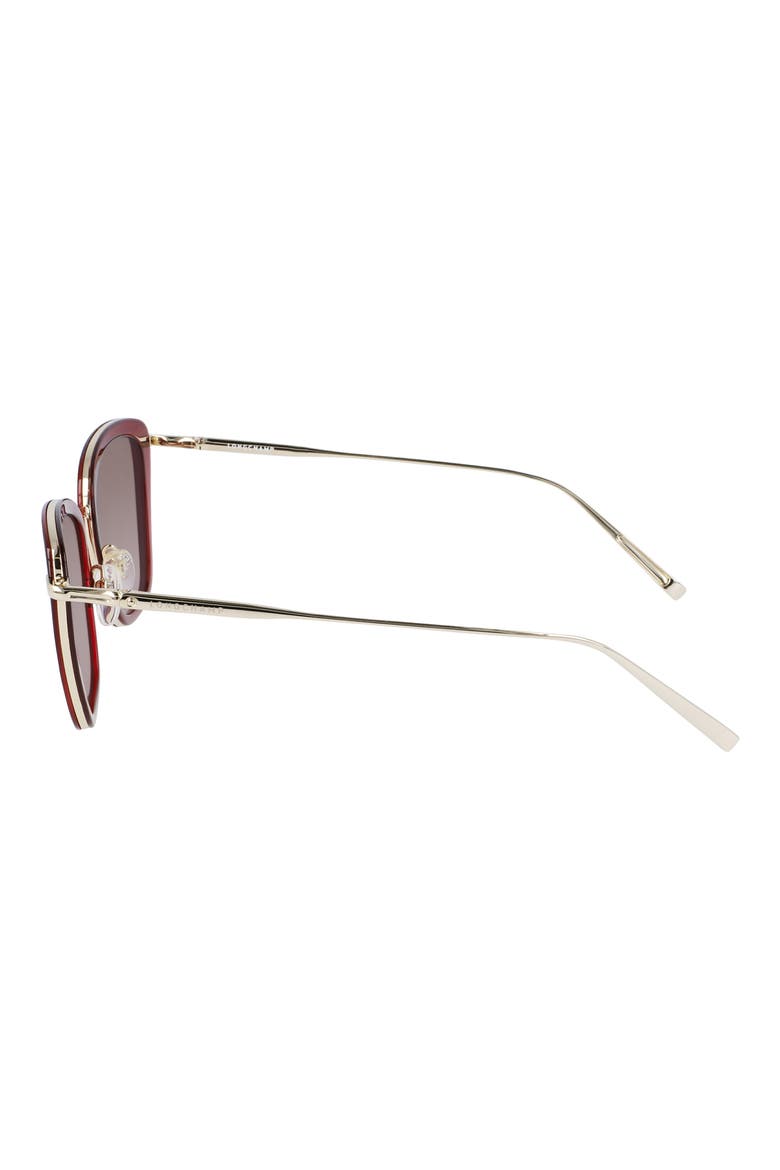 Roseau 52mm Gradient Square Sunglasses, Alternate, color, BURGUNDY