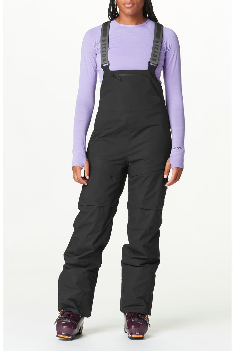Elwy Waterproof Insulated Snow Bib, Main, color, BLACK