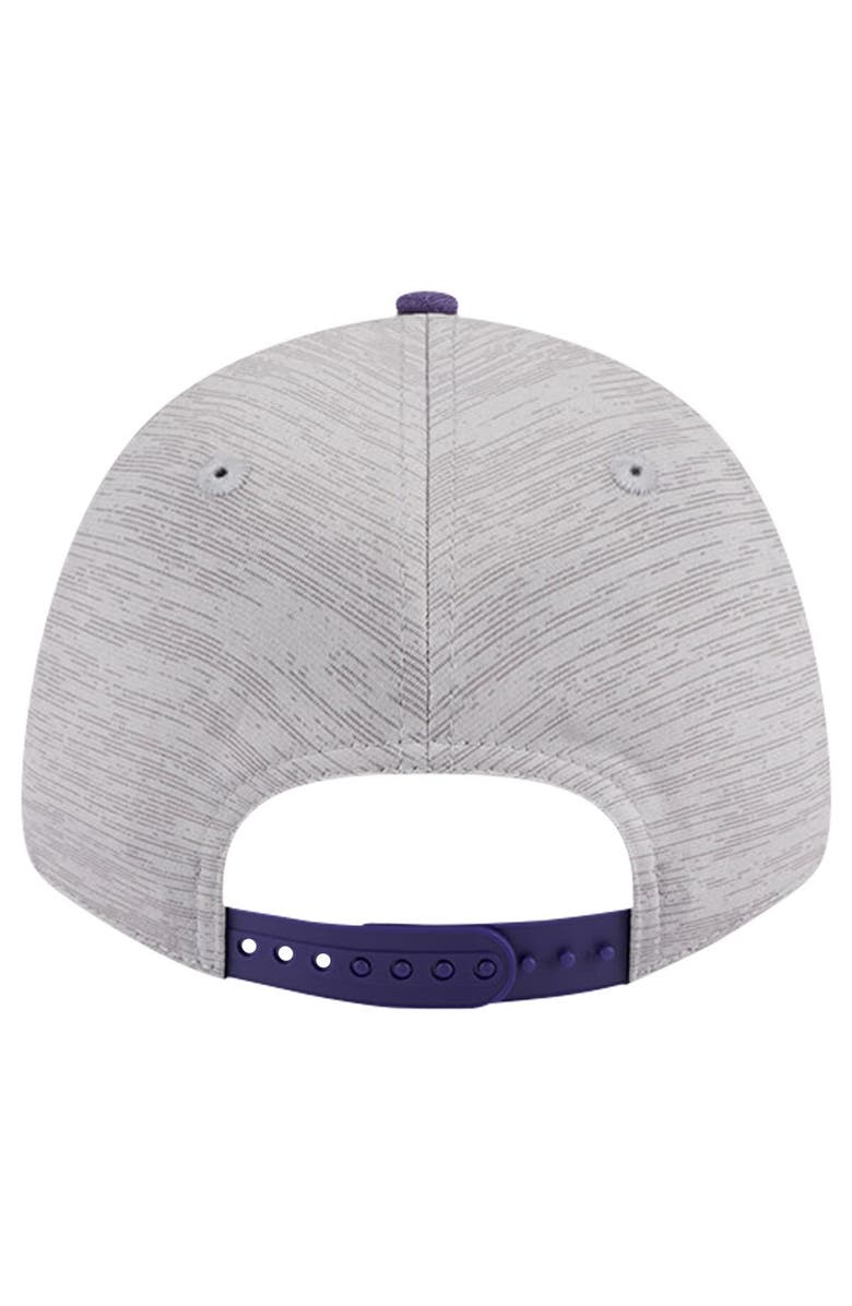 New Era Men's New Era Heather Gray/Purple Phoenix Suns Active Digi-Tech Two-Tone 9FORTY Adjustable Hat, Alternate, color, Heather Gray