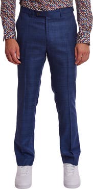 PAISLEY & GRAY Downing Slim Flat Front Windowpane Dress Pants