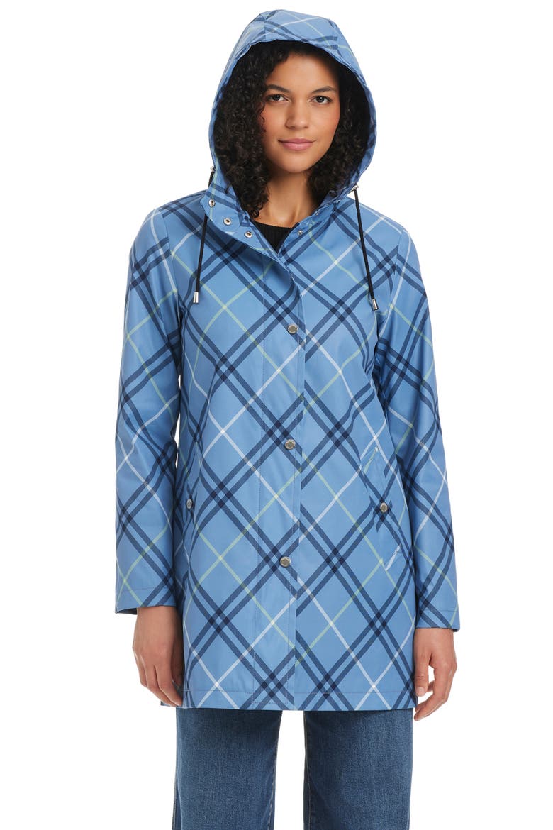 Hooded A-Line Jacket, Alternate, color, TIMELESS BIAS PLAID