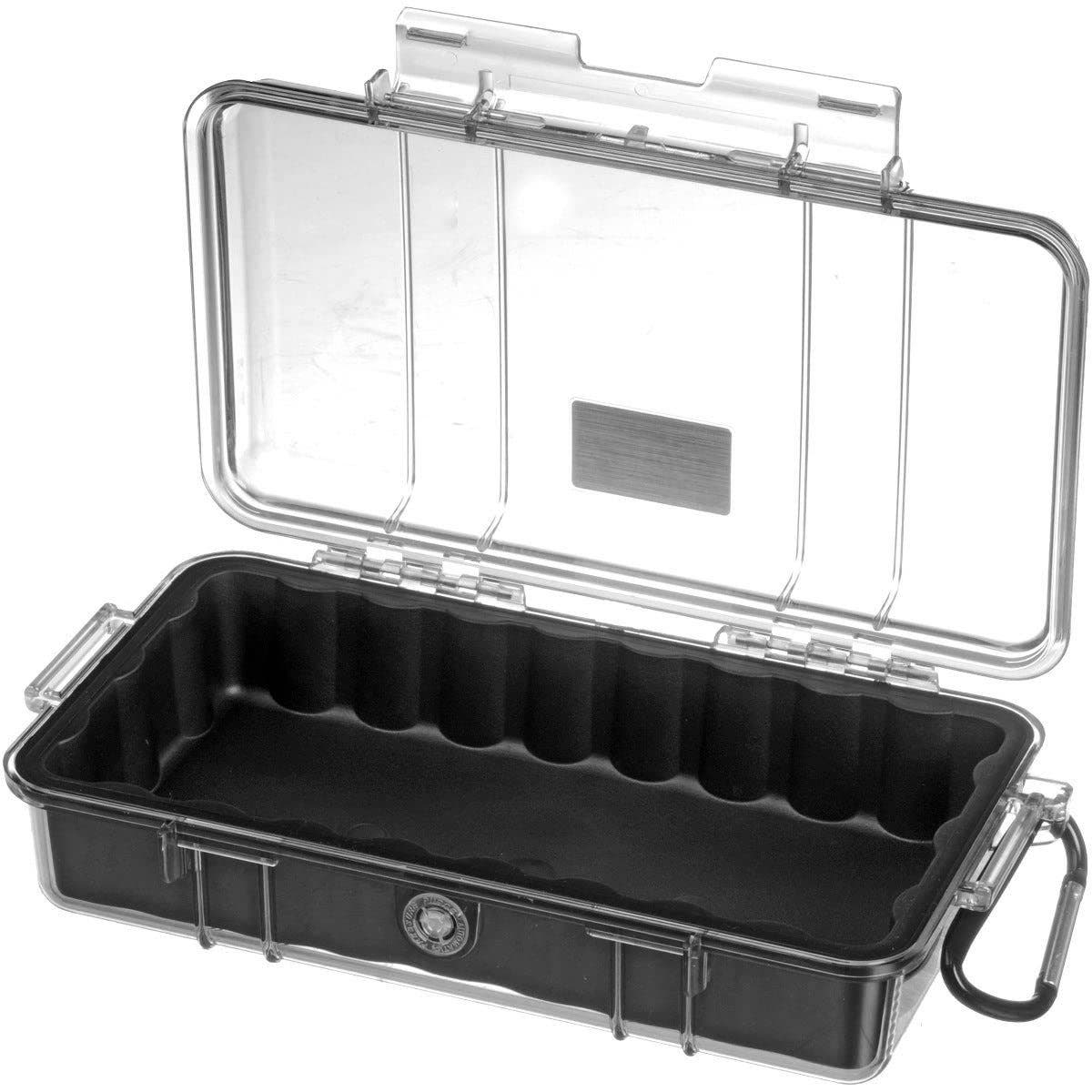 Pelican 1060 Micro Case for iPhone, Cell Phone, GoPro, Camera, and More, Alternate, color, Black/Clear