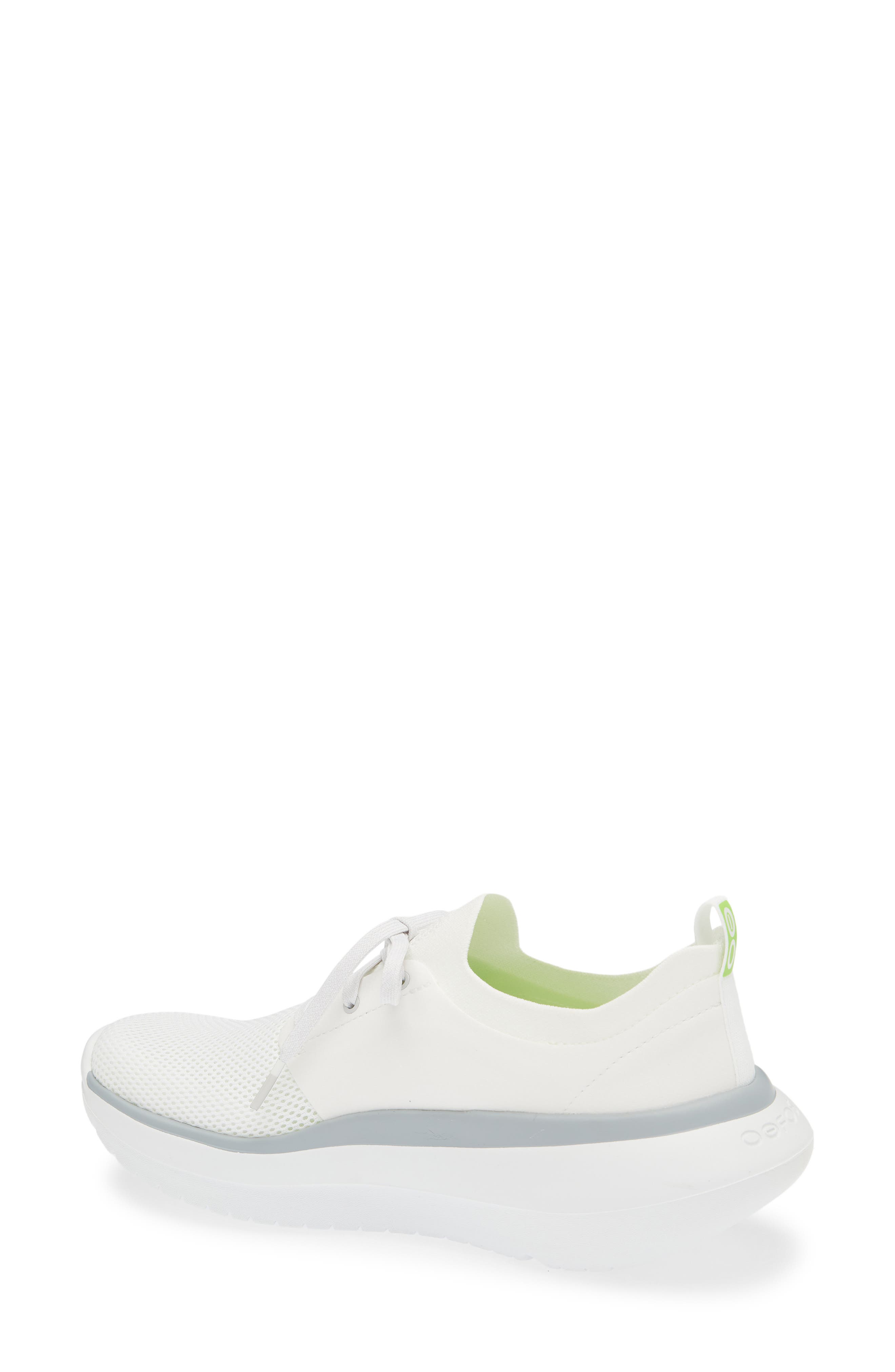 Oofos OOmy Stride Sneaker, Alternate, color, White