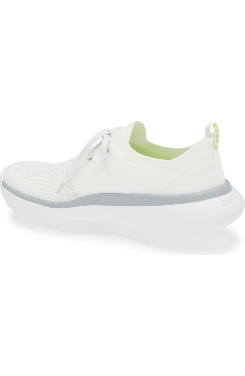 Oofos OOmy Stride Sneaker, Alternate, color, White