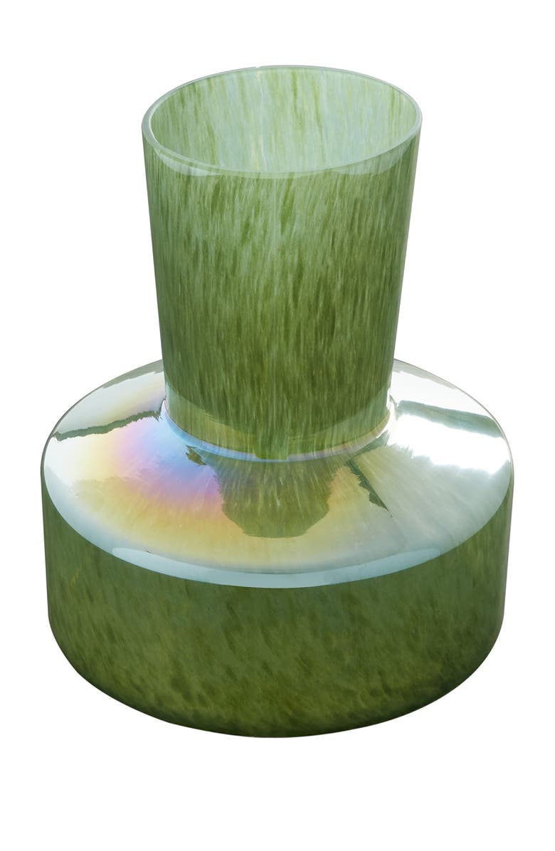 Novogratz Green Glass Modern Vase, Main, color,