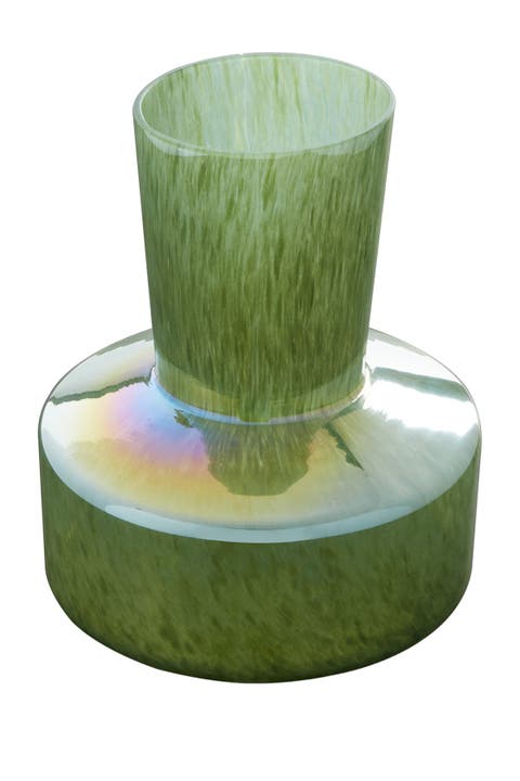 Green Glass Modern Vase