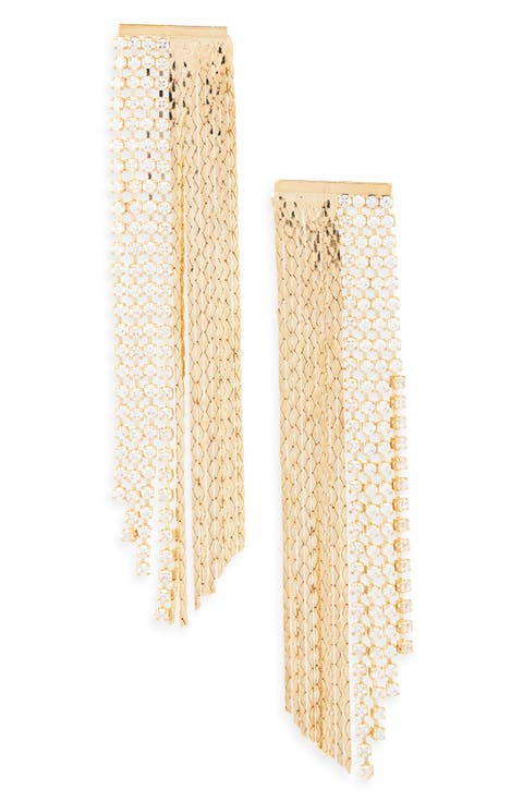 Crystal Fringe Drop Earrings