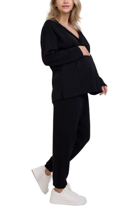 Under the Belly Side Pockets Scuba Knit Jogger