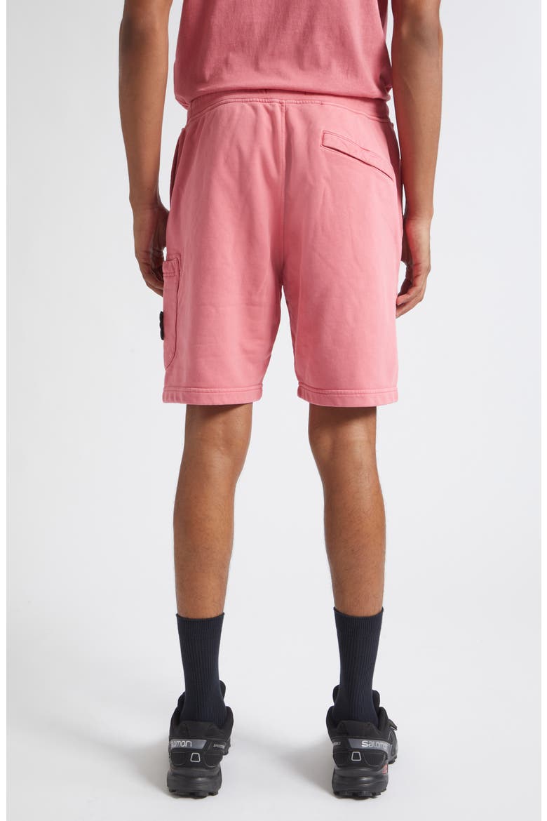 Cotton Fleece Cargo Bermuda Shorts, Alternate, color, GERANIUM