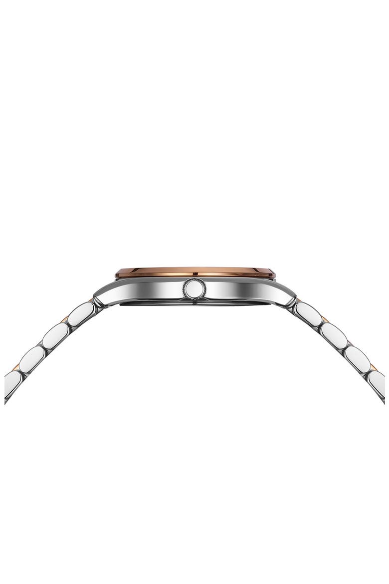 Beleganza Diamond & Mother-of-Pearl Bracelet Watch, 27.5mm, Alternate, color, BICOLOR STAINLESS STEEL AND R