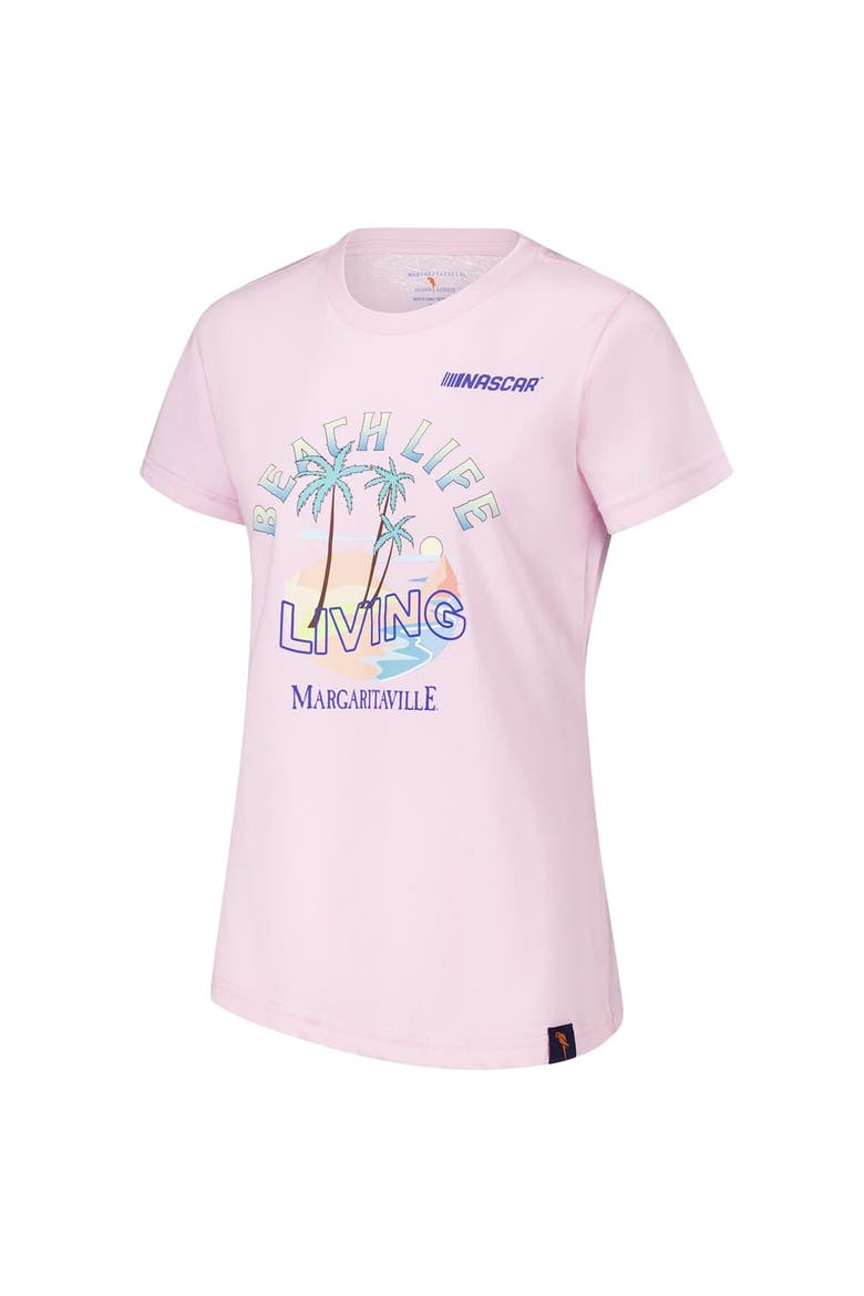 Women's Margaritaville Pink NASCAR Beach Life T-Shirt, Alternate, color, Pink