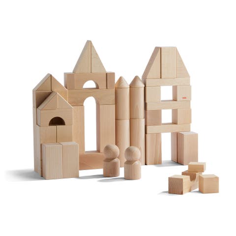 Wooden Building Blocks 60 Piece Set, Ideal Toddler Blocks for Ages 2-4 & Kids Stacking Toys for Ages 1 & Up for Open-Ended Play, Made in Germany
