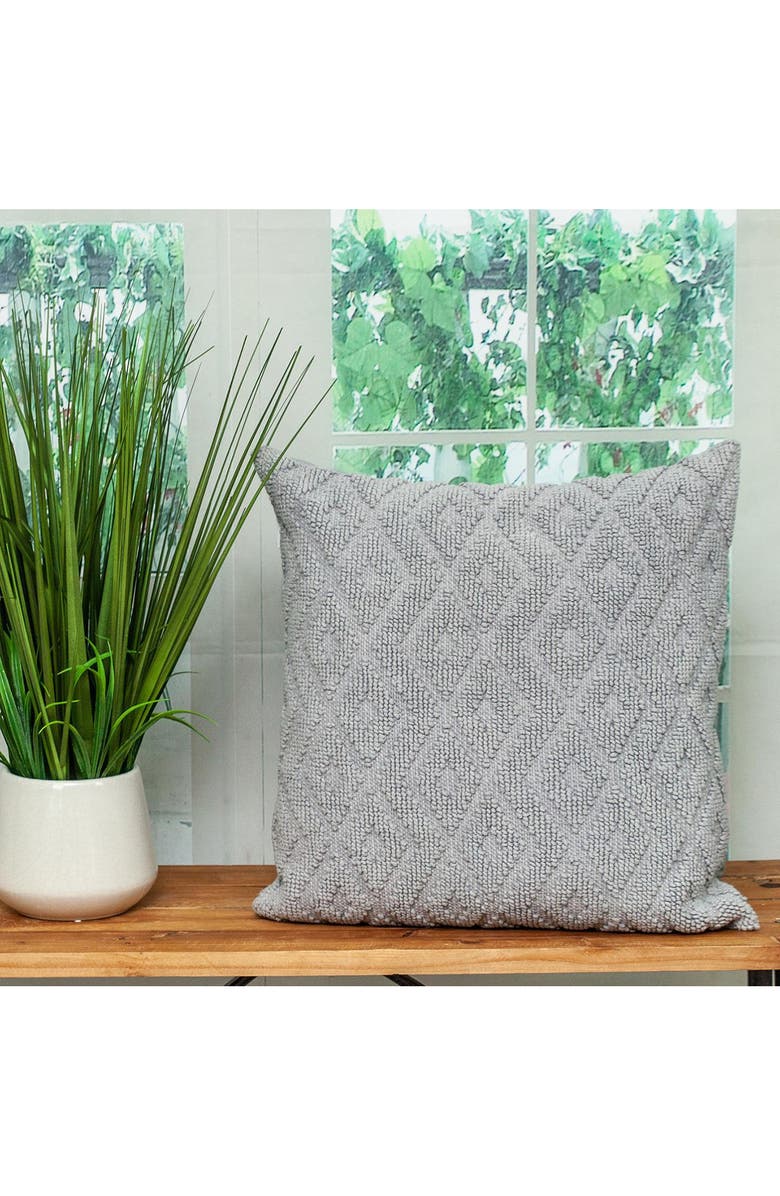 PARKLAND COLLECTION Sorrel Hand-Woven Accent Pillow, Alternate, color, Gray