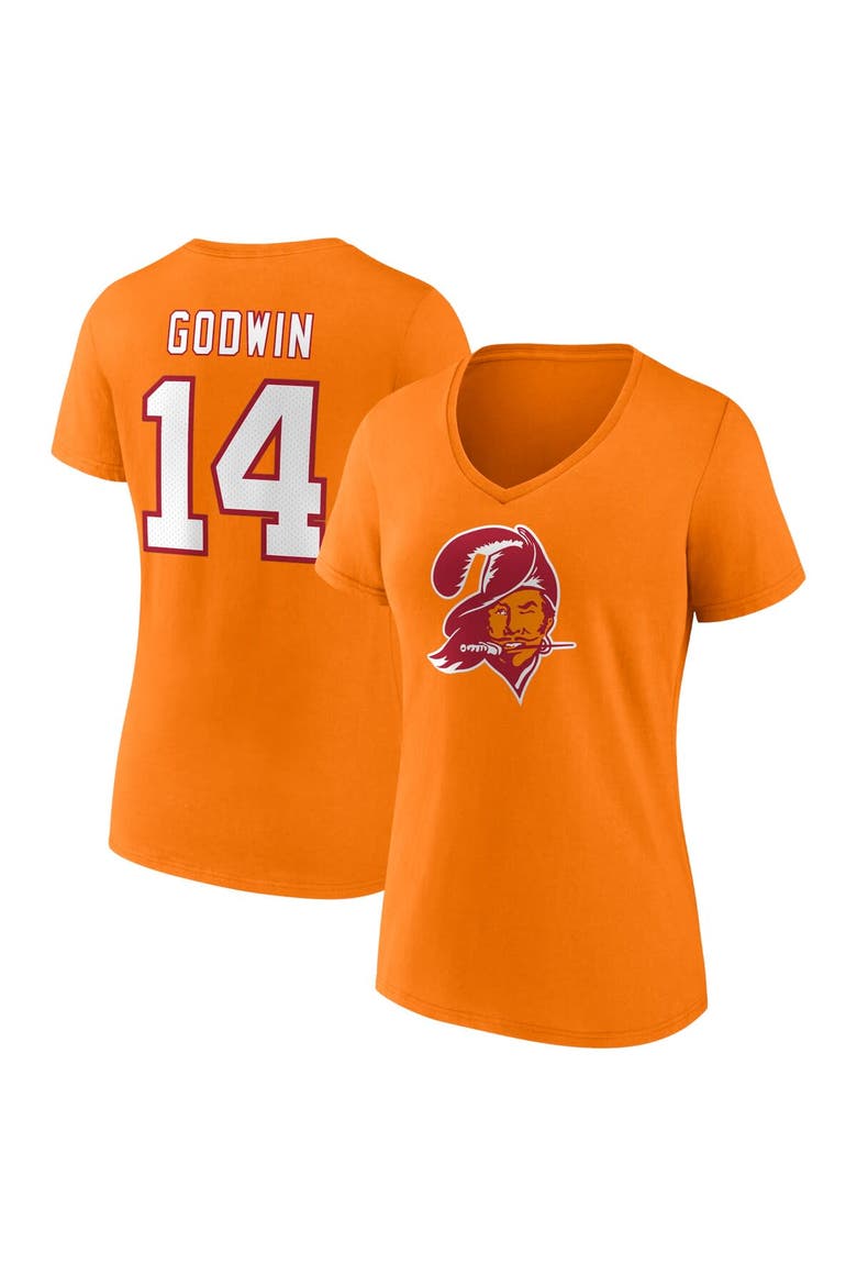 Women's Fanatics Branded Chris Godwin Orange Tampa Bay Buccaneers Throwback Player Icon Name & Number T-Shirt, Main, color, Orange