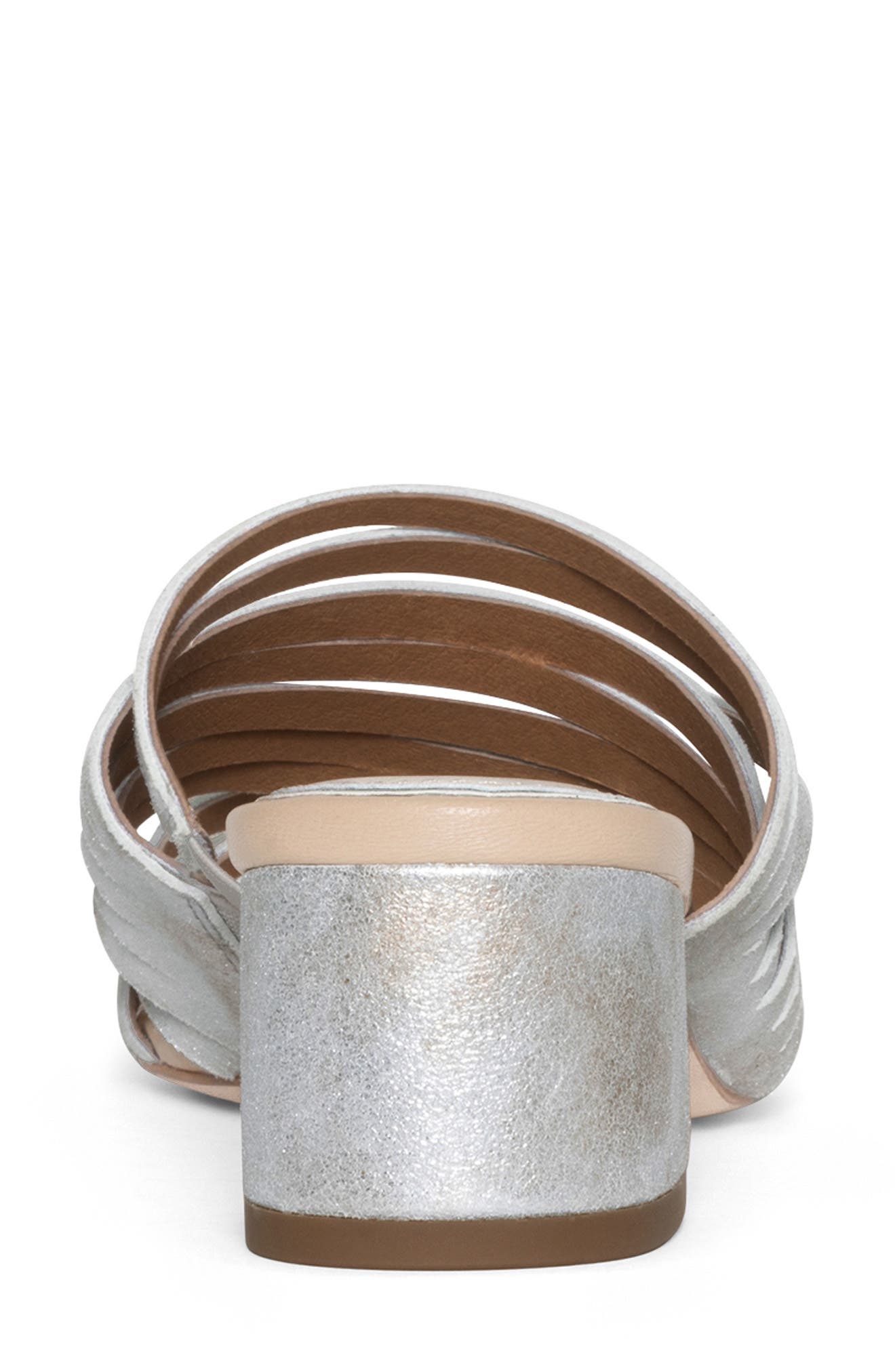 Donald Pliner Strappy Block Heel Sandal, Alternate, color, Silver